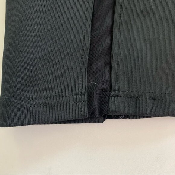 Missguided Black Ribbed Bodycon Pencil Skirt w/ Mesh Side Panels Size 12 - Picture 9 of 10